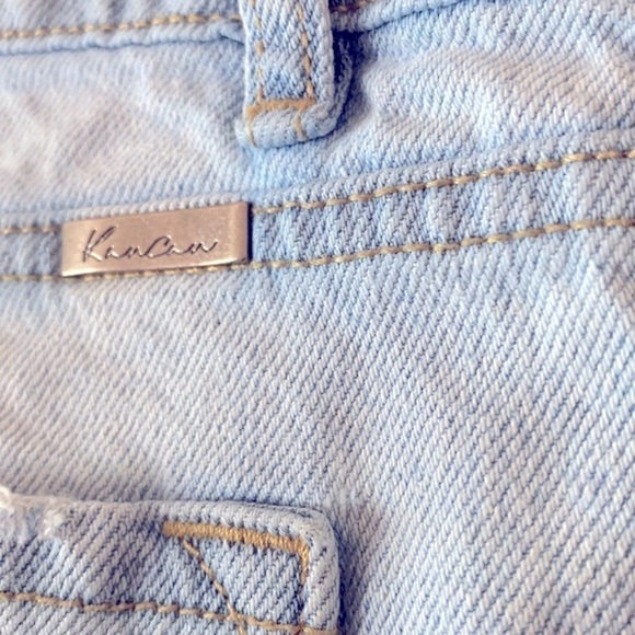 KanCan Cutoff Denim Jean Shorts High Waisted (4) Button Fly Fringe Size W 31”x… - Picture 6 of 9